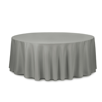 Скатерть серебро для круглого стола D180 см - Прокат ивент оборудования